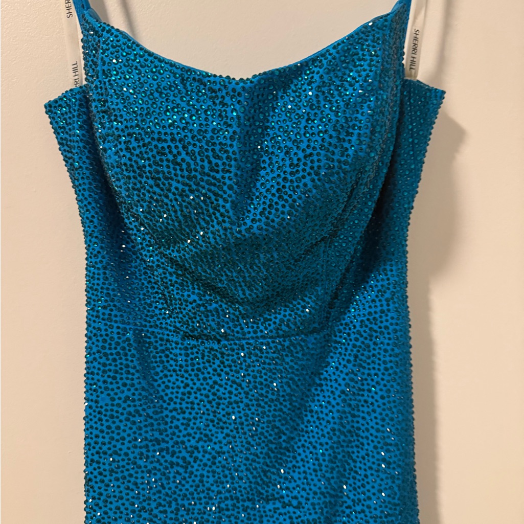 Sherri Hill Rhinestone Blue Prom Dress